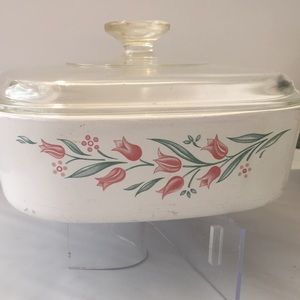 Vintage Corning Ware casserole with lid 95-Rosemarie 2 liters